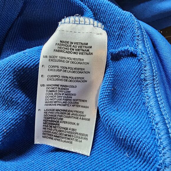 Adidas Golf Full Zip Jacket Men 2XL Blue Mock Neck Athleisure Sports Outdoors - Picture 11 of 11